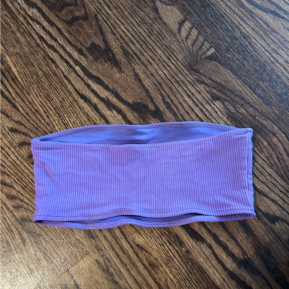 Frankie’s Ribbed Bandeau Bikini Top- Small - Picture 2 of 5